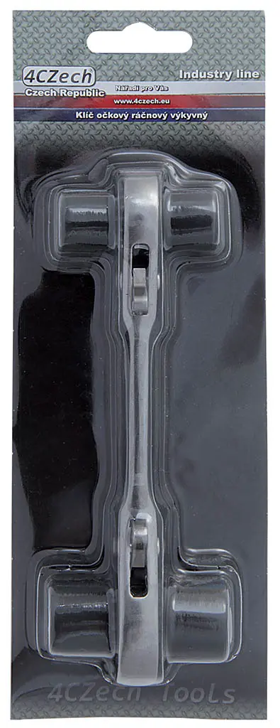 Očkový klíč ráčnový výkyvný, dlouhý 8-10-12-13 mm /140mm